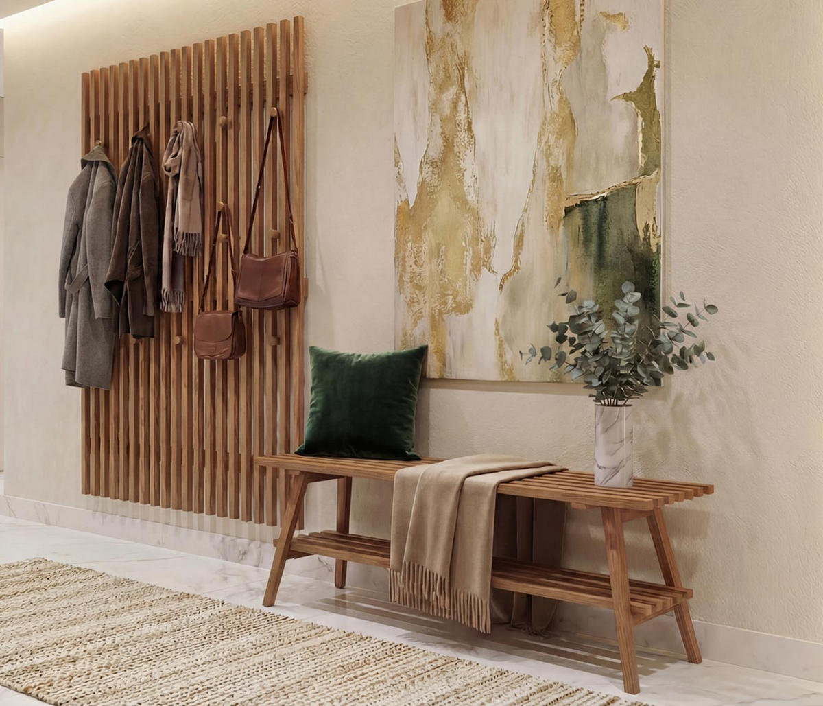 GARDEROBNA KLOPEC Dekor hrast - hrast wotan, les (100/45/35cm) - MCW