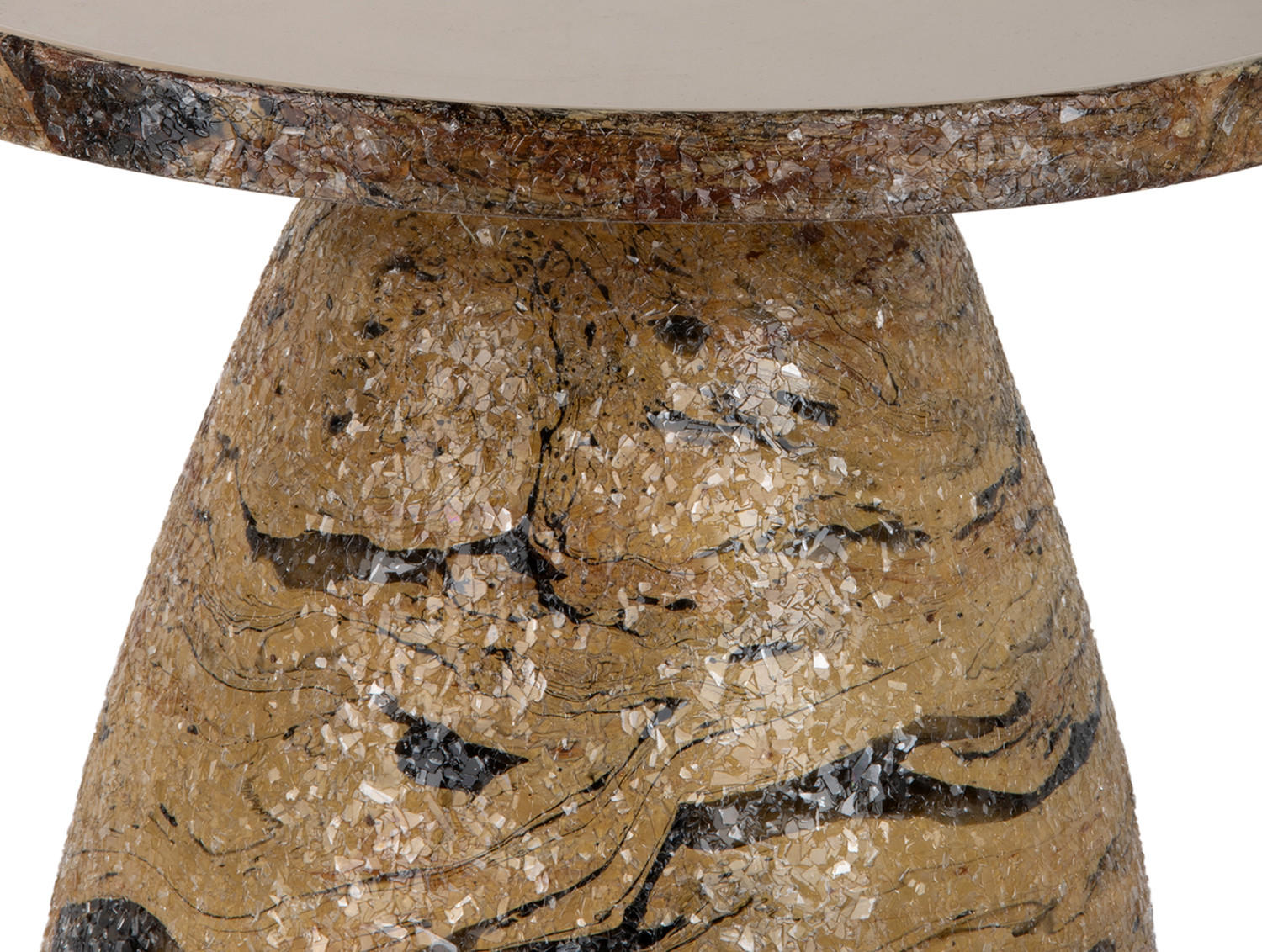 BEISTELLTISCH Mosaic Marble Braun 42/42/29 cm - Braun, Metall (42/42/29cm) - Leitmotiv