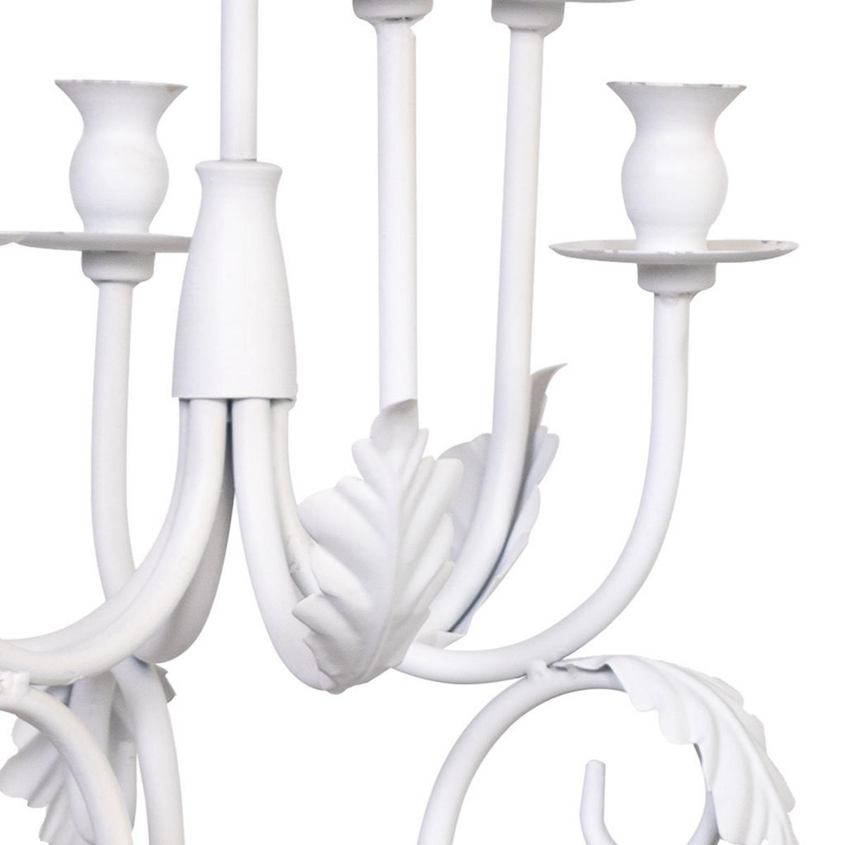 KERZENHALTER aus Metall, weiß, 35x110cm - Weiß, Metall (110cm) - Wanderlust