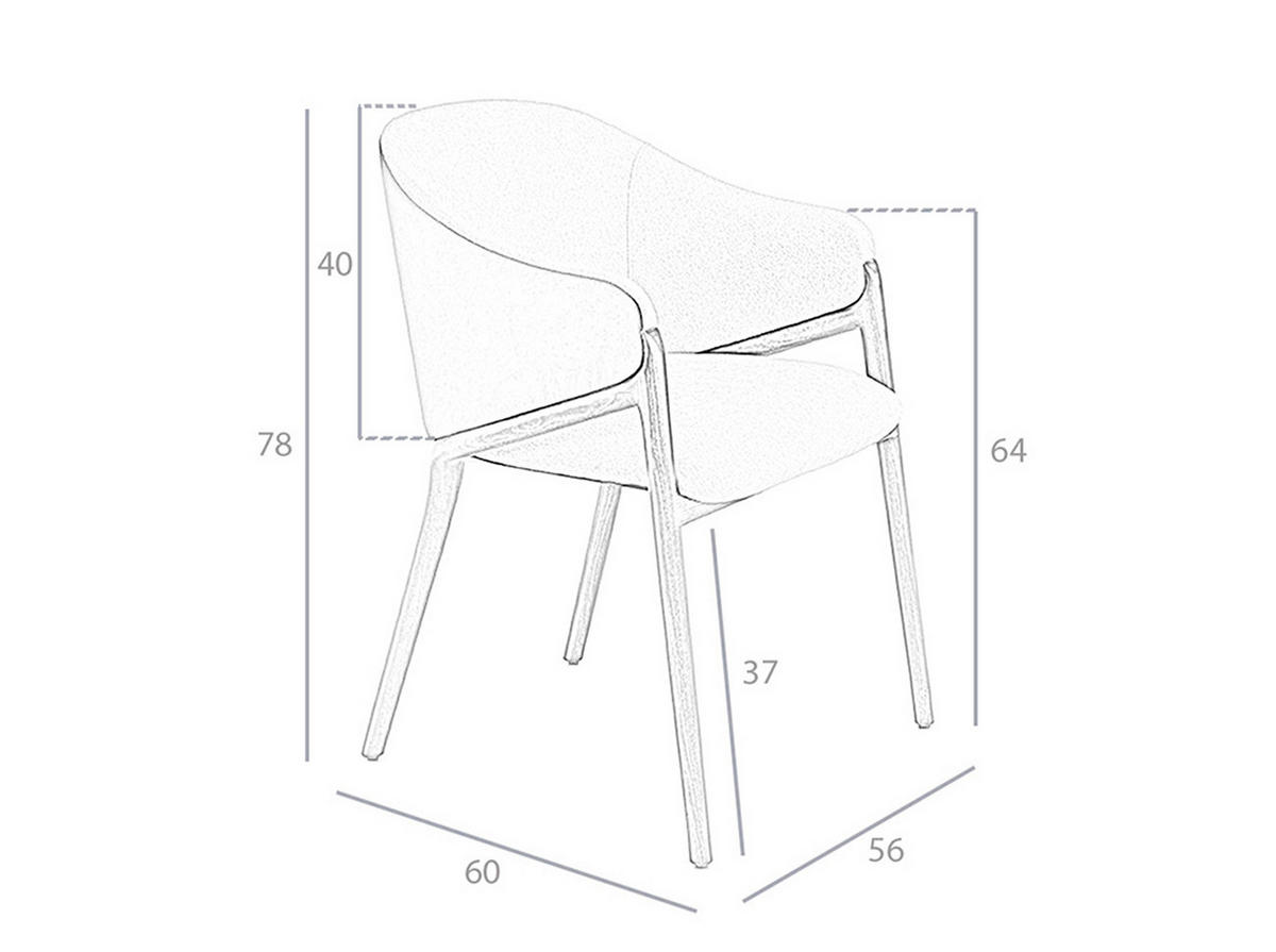 ESSZIMMERSTUHL Stoff Beige , Nerz , Walnuss - Beige/Nussbaumfarben, Textil (56/78/60cm) - ANGEL CERDA
