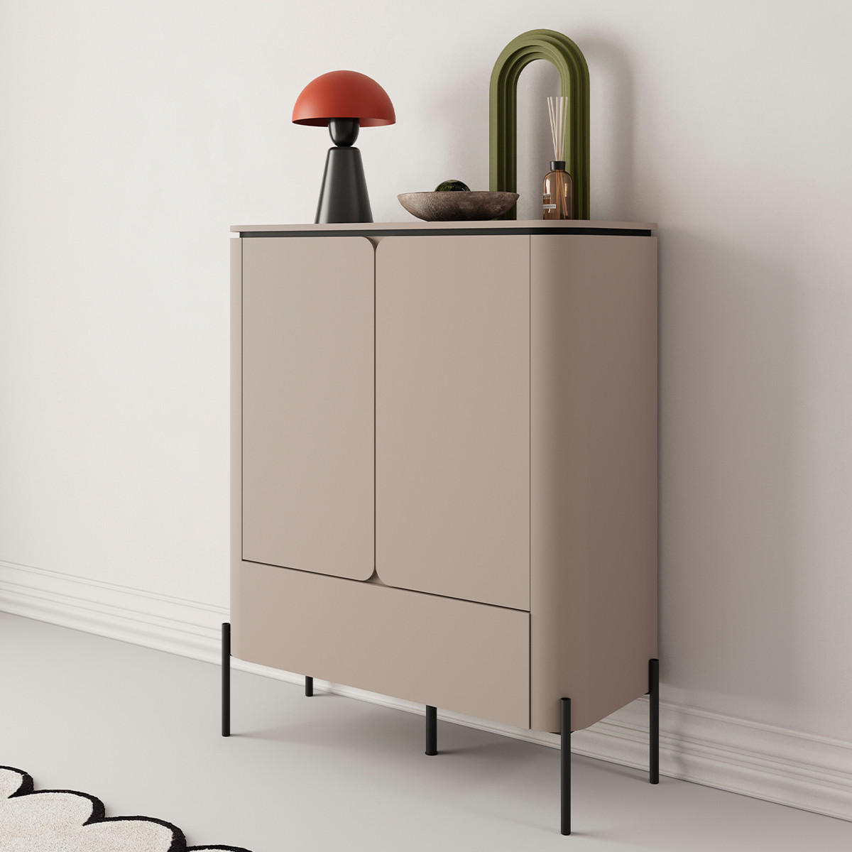 SIDEBOARD Taupe - Taupe, Holzwerkstoff (98/123.2/39.5cm) - Petits-meubles