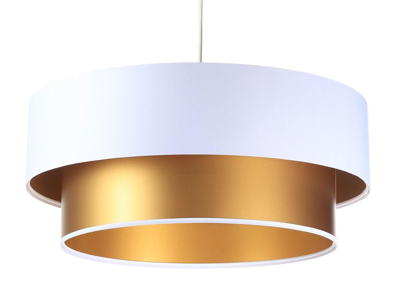 HÄNGELEUCHTE Gold 60/20 cm - Goldfarben/Weiß, Kunststoff (60/1/20cm) - ONZENO