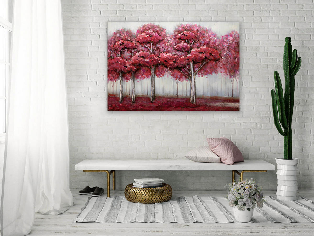 METALLBILD Pink 100/70 cm - Pink, Metall (5.7/70cm) - KUNSTLOFT