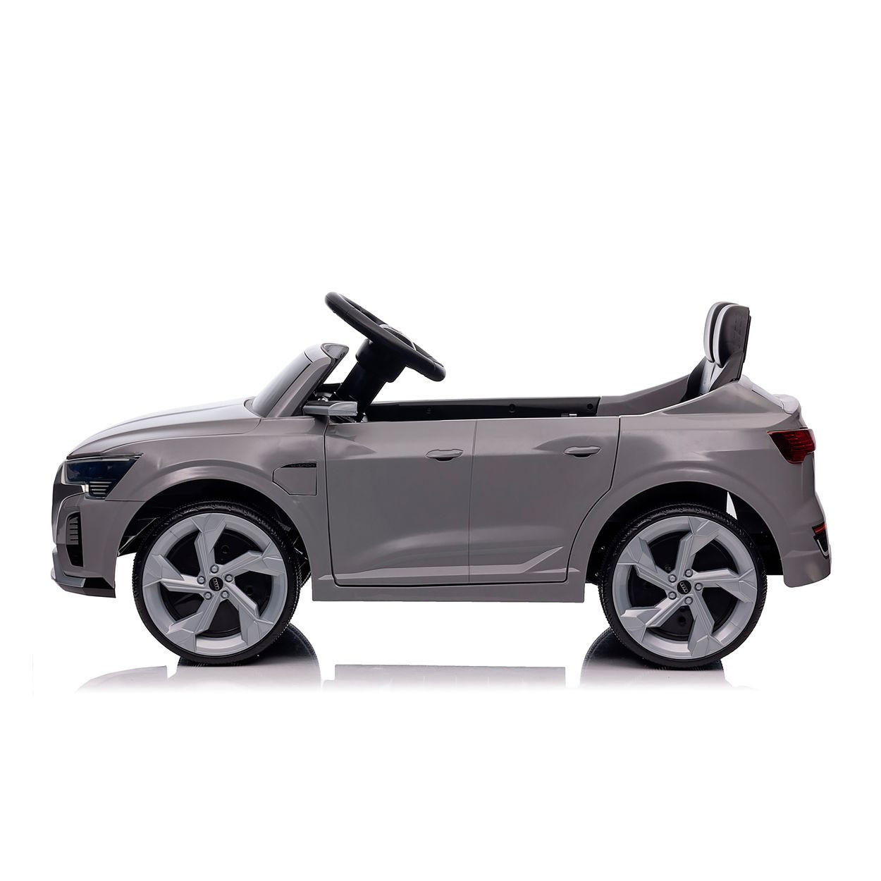 ELEKTROAUTO SUV Audi SQ8 grau Fernbedienung Doppelmotorantrieb Gurt - Grau, Kunststoff (98/58/43cm) - Chipolino