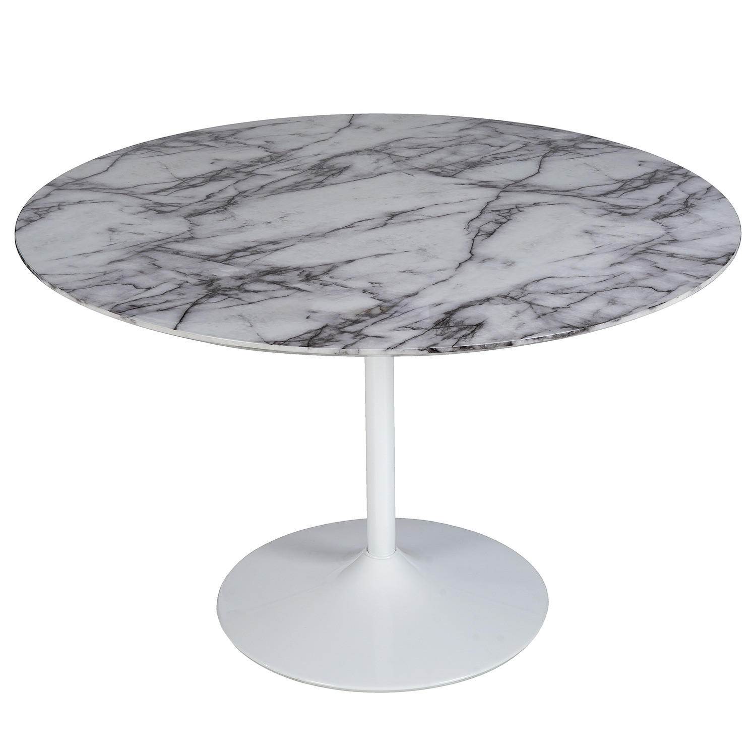 ESSTISCH - Marmor Dekor - Weiß, Holzwerkstoff (120/120/75cm) - home24