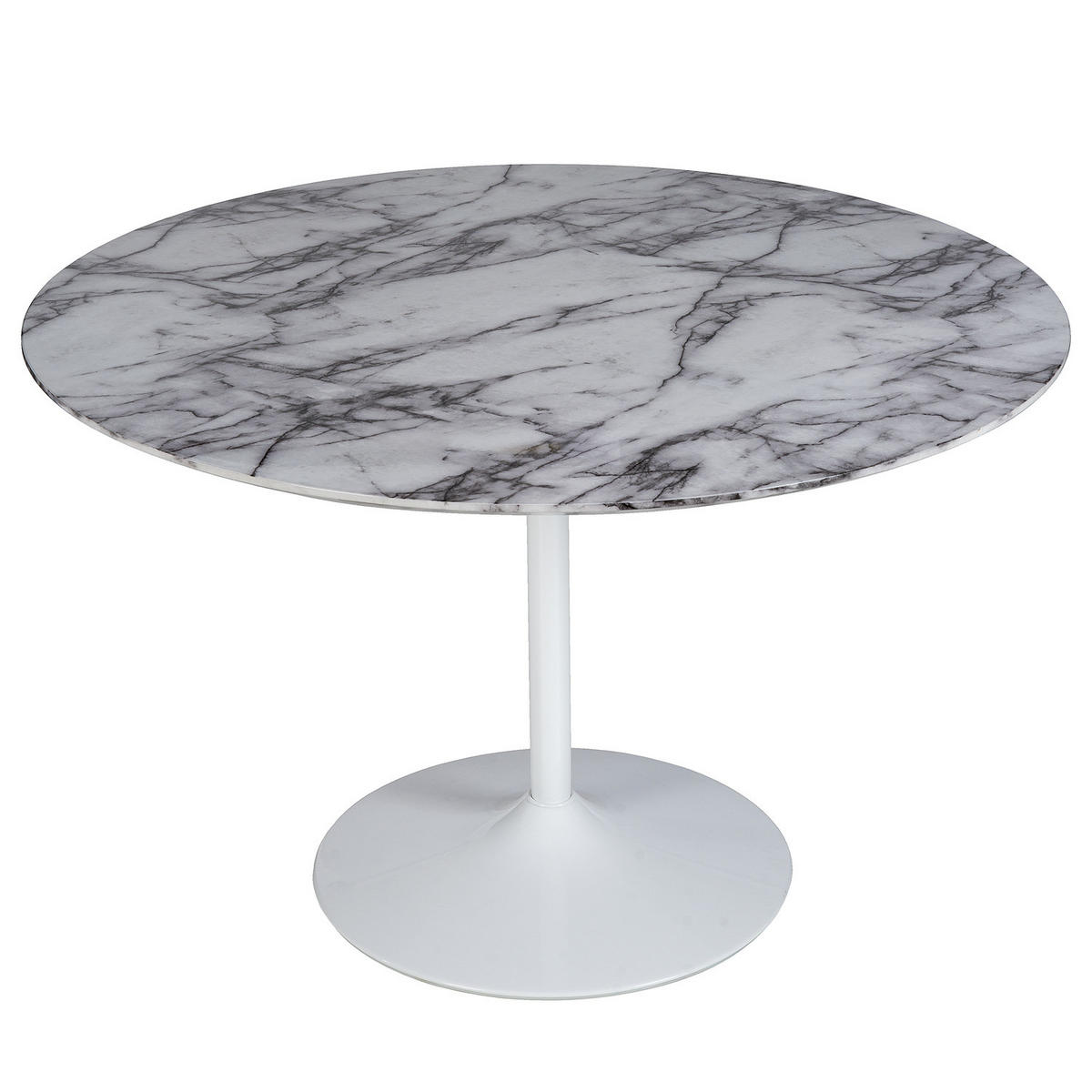 ESSTISCH - Marmor Dekor - Weiß, Holzwerkstoff (120/120/75cm) - home24