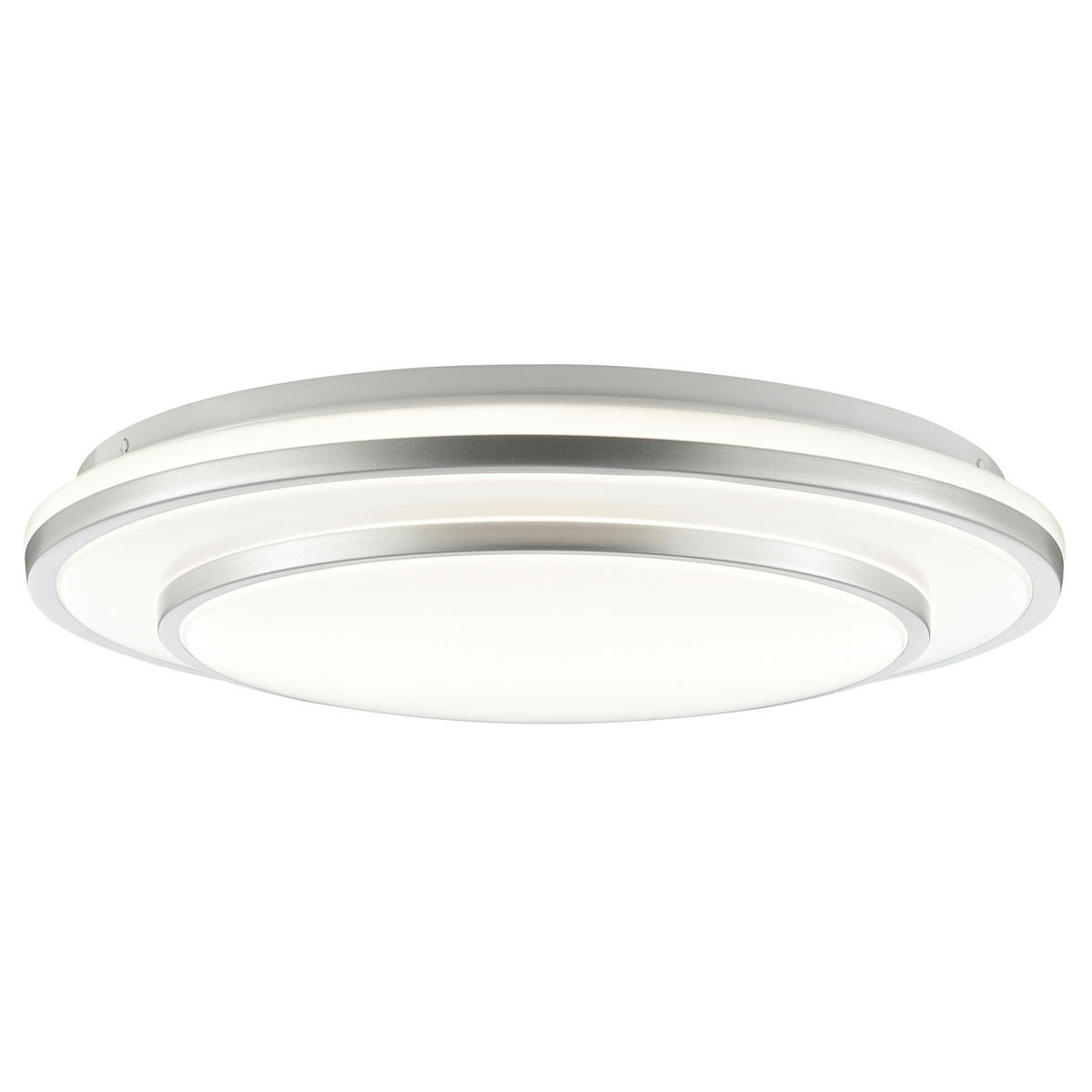 LED DECKENLEUCHTE Luciano Aluminium/Weiß 39/39/7,8 cm - Multicolor, Metall (39/39/7.8cm) - Brilliant
