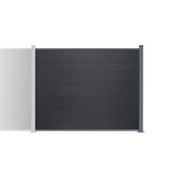 ERWEITERUNGSSET für Verbundzaun 2 m STOCKHORN H. 150 cm auf Sockel, grau - Grau, Holzwerkstoff (200/150cm) - Casanoov