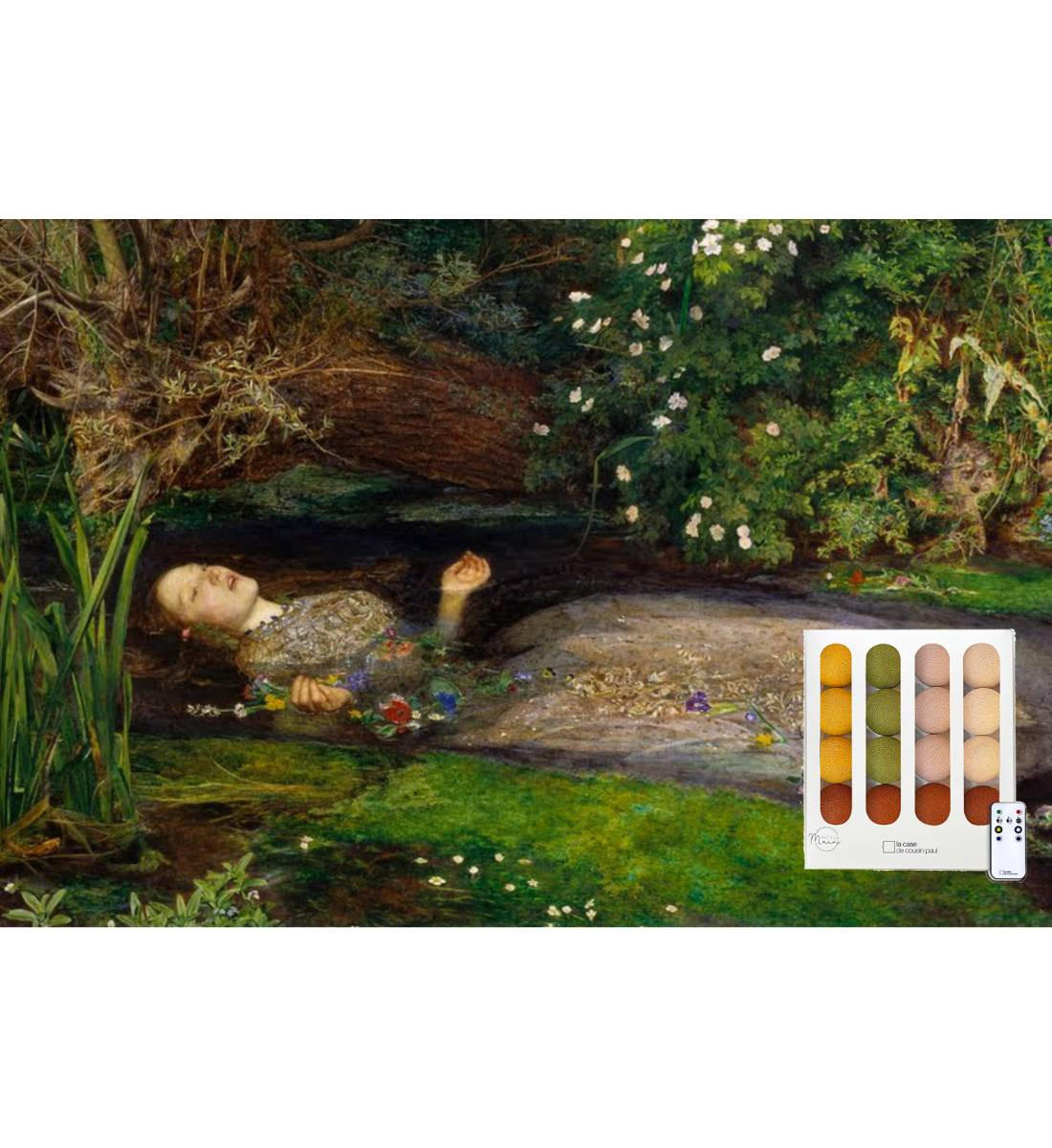 LICHTERKETTE LED Boxen - Ophelia - Khaki - Dunkelgrün, Textil (165cm) - La case du cousin paul
