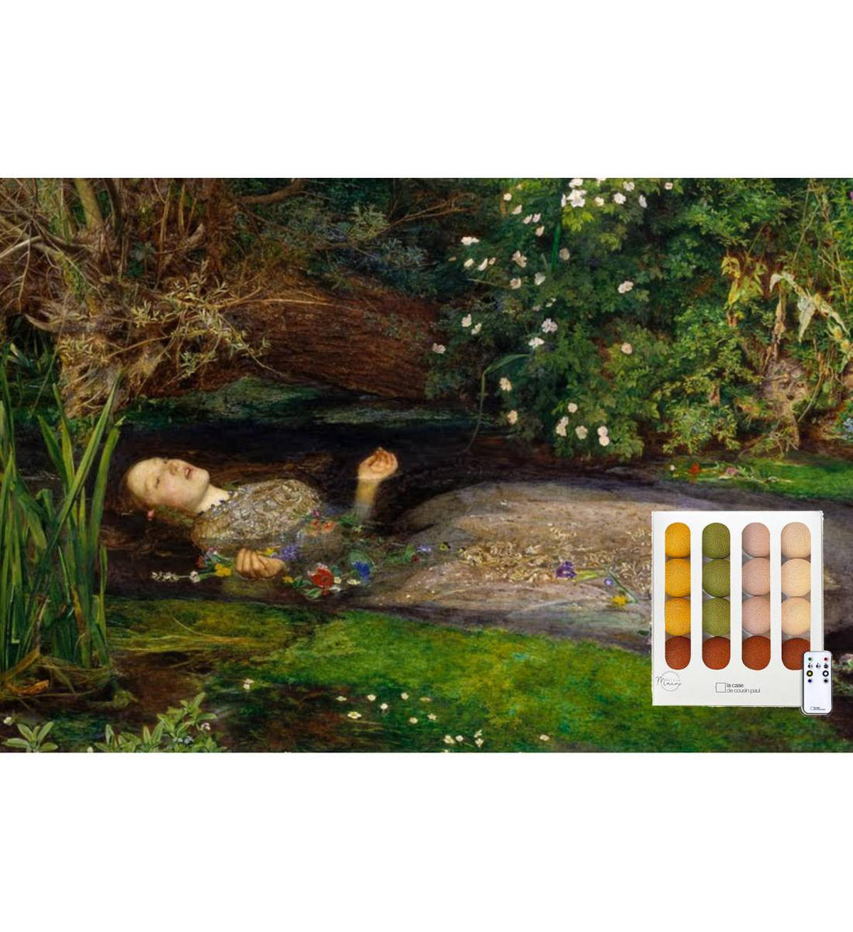 LICHTERKETTE LED Boxen - Ophelia - Khaki - Dunkelgrün, Textil (165cm) - La case du cousin paul