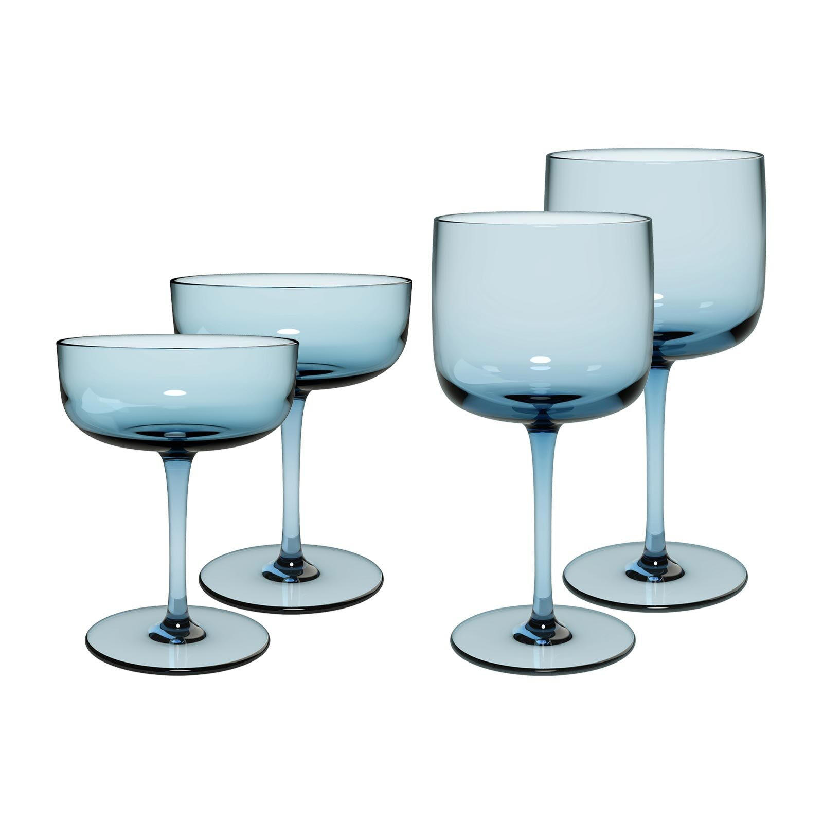 WEIN- UND SEKTGLÄSER Like Glass Ice 4er Set - Blau, Glas - like.Villeroy & Boch