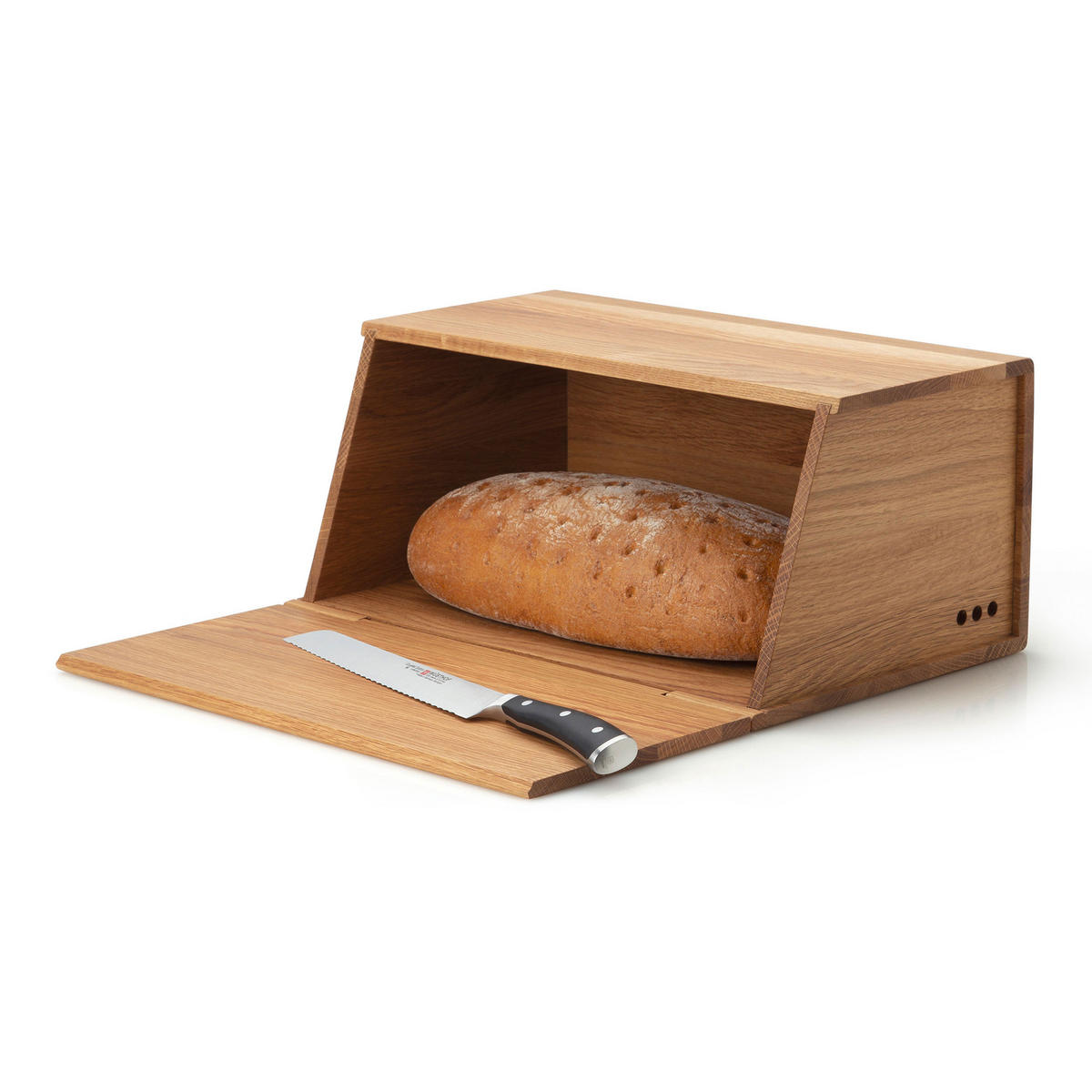 BROTKASTEN, Eichenholz, 40 x 26 x 18.5 cm - Braun, Holz (21/28/42cm) - Continenta