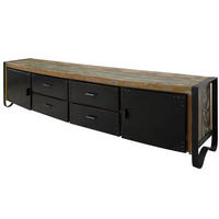 TV-BOARD Altholz 208x43x55 mehrfarbig lackiert INDUSTRIAL #106 - Multicolor, Holz (208/55/43cm) - Massivmoebel24