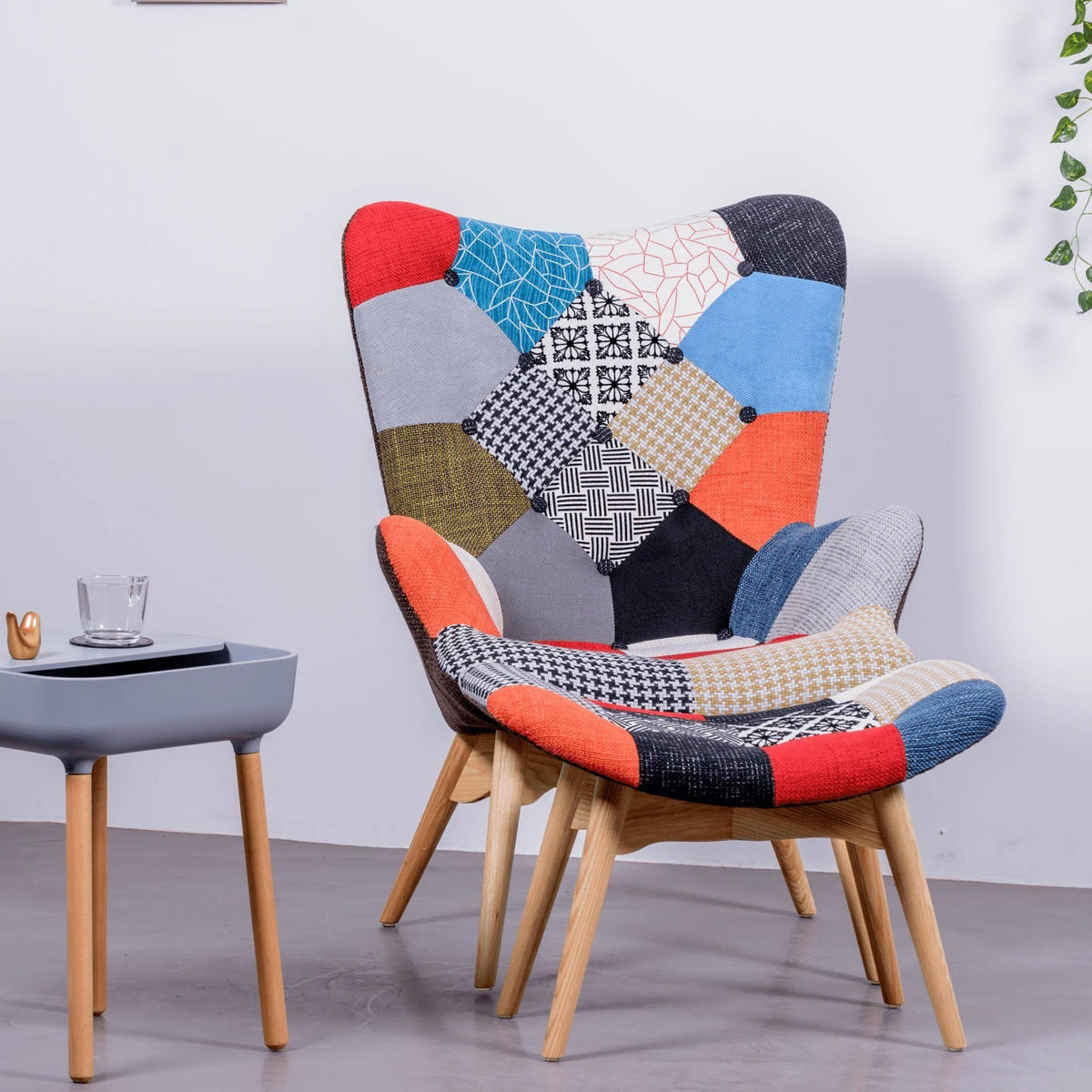 SESSEL Polyester Multicolor - Multicolor, Textil (70/95/75cm) - Nest Dream