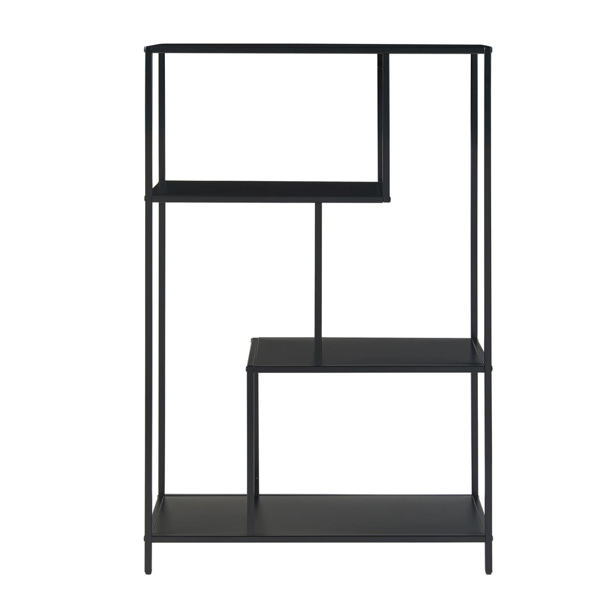 BÜCHERREGAL Reisjärvi - Schwarz, Metall (75/115/35cm) - [en.casa]
