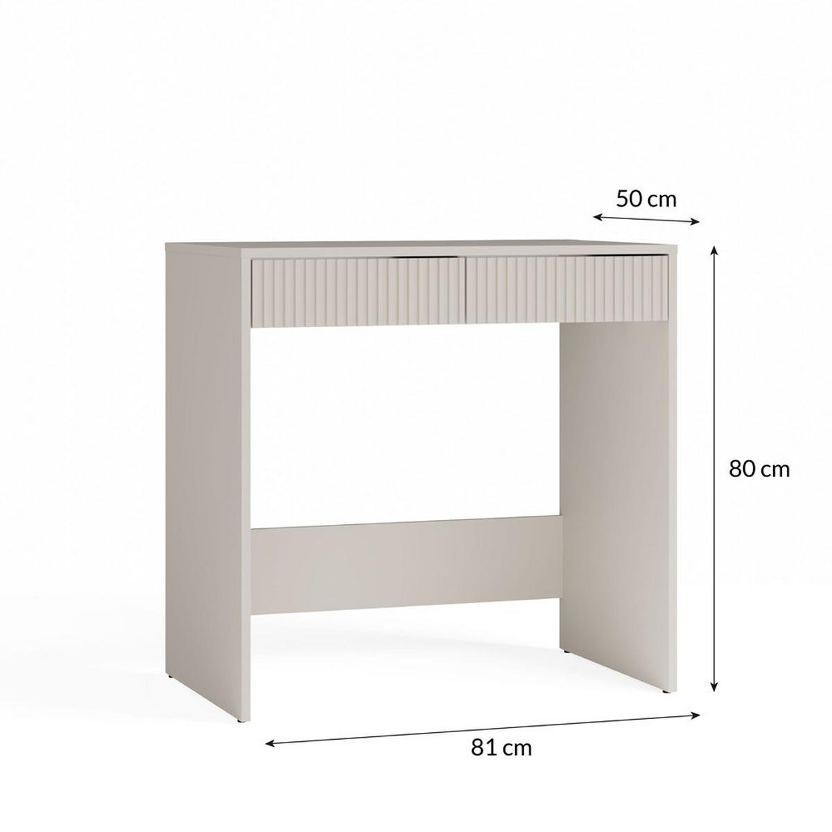 SCHREIBTISCH Slim Kaschmir 81/80/50 - Kaschmir, Holzwerkstoff (50/81/80cm) - RAUMHIRSCH FURNITURE