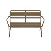 GARTENBANK - 2 Personen - Metall - Taupe - - Taupe, Metall (123/82/58cm) - Vente-Unique