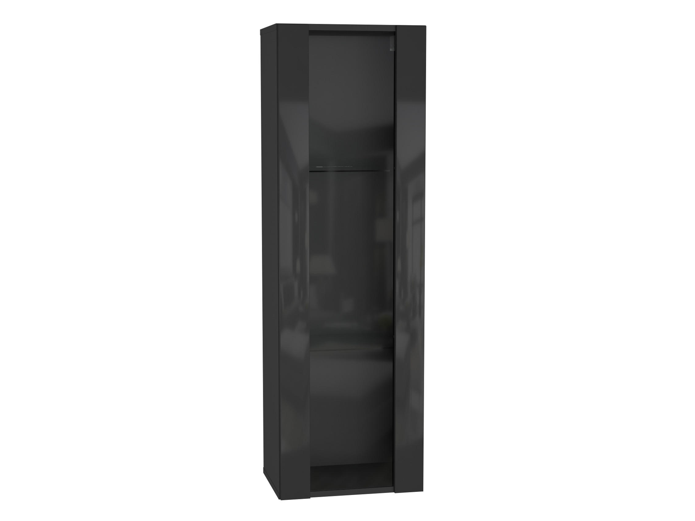 HÄNGESCHRANK Schwarz, Schwarz Hochglanz 40/126/29 - Schwarz Hochglanz/Schwarz, Holzwerkstoff (40/126/29cm) - RAUMHIRSCH FURNITURE