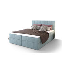 BOXBETT BAHAMA 160x200, mit Matratze H3 und Topper, Monolith 72 - Blau, Holz/Kunststoff (160/200cm) - Bedante