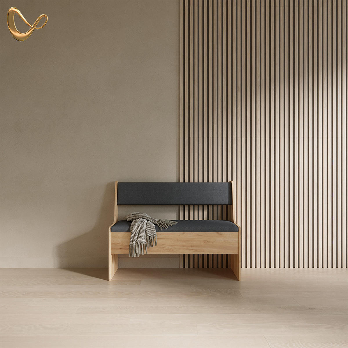 ESSZIMMER-BANK Tiberio Sandeiche 41.5 x 106.6 cm - Sonoma Eiche, Holzwerkstoff (41.5/80/106.6cm) - Livinity®