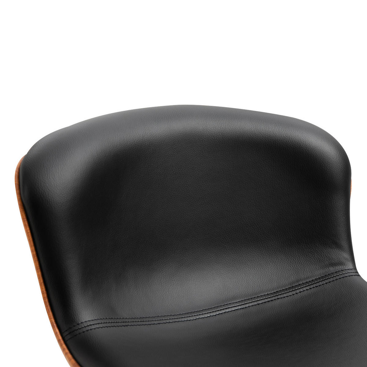 2ER-SET Barhocker mit Fußstütze Barstuhl höhenverstellbar drehbar Kunstleder - Schwarz, Kunststoff (53.5/85/46cm) - HOMCOM