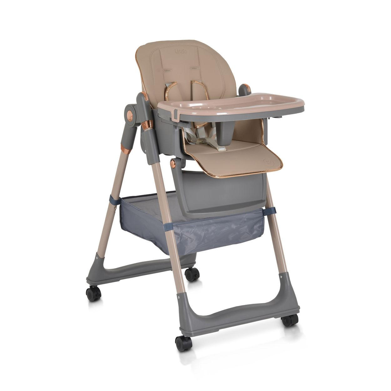 HOCHSTUHL Lindo beige Lätzchen Besteck Räder Korb höhenverstellbar - Beige, Kunststoff (49/100/90cm) - Moni