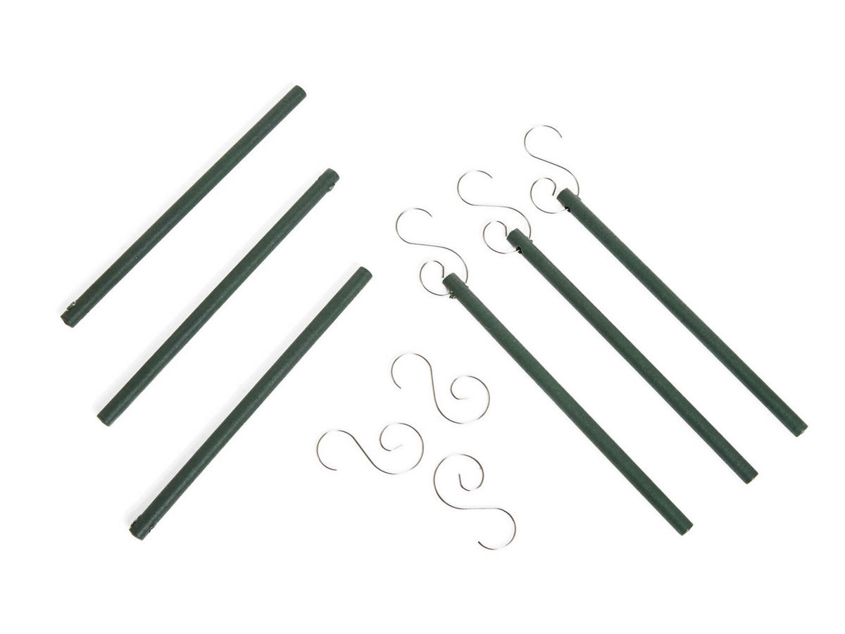 DUFTSTÄBCHEN für Weihnachtsbaum, Echter Tannenduft, 6 Stück - Grün, Papier/Metall (15cm) - LAALU