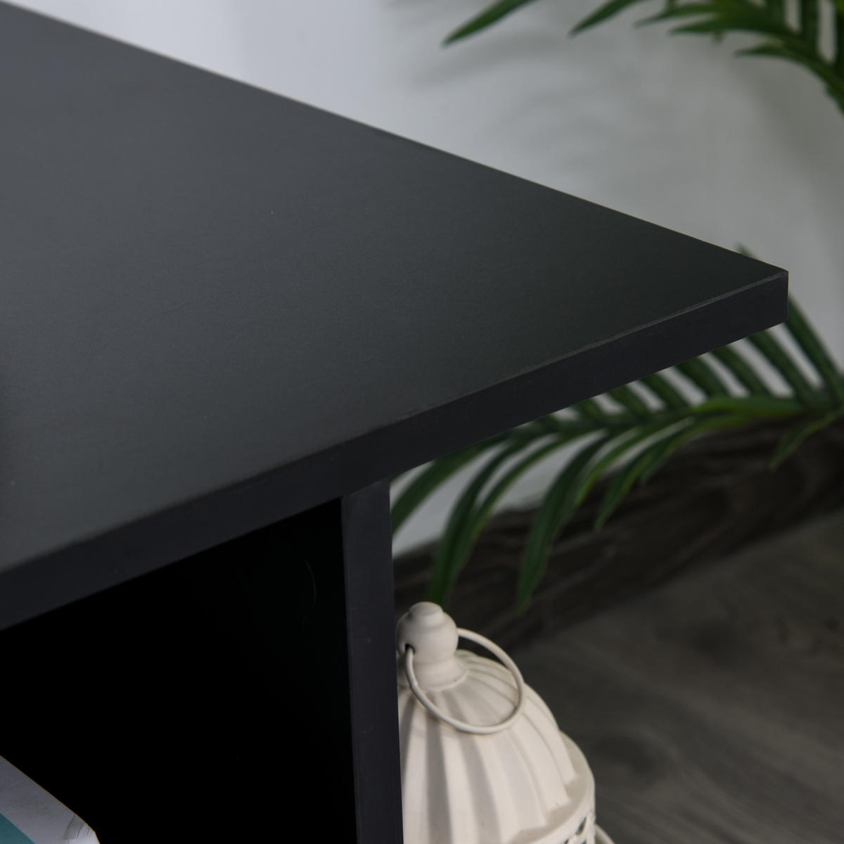 TV-MÖBEL DE-16070 80/40/40 cm Schwarz - Schwarz, Holzwerkstoff (40/40/80cm) - ComfortXL