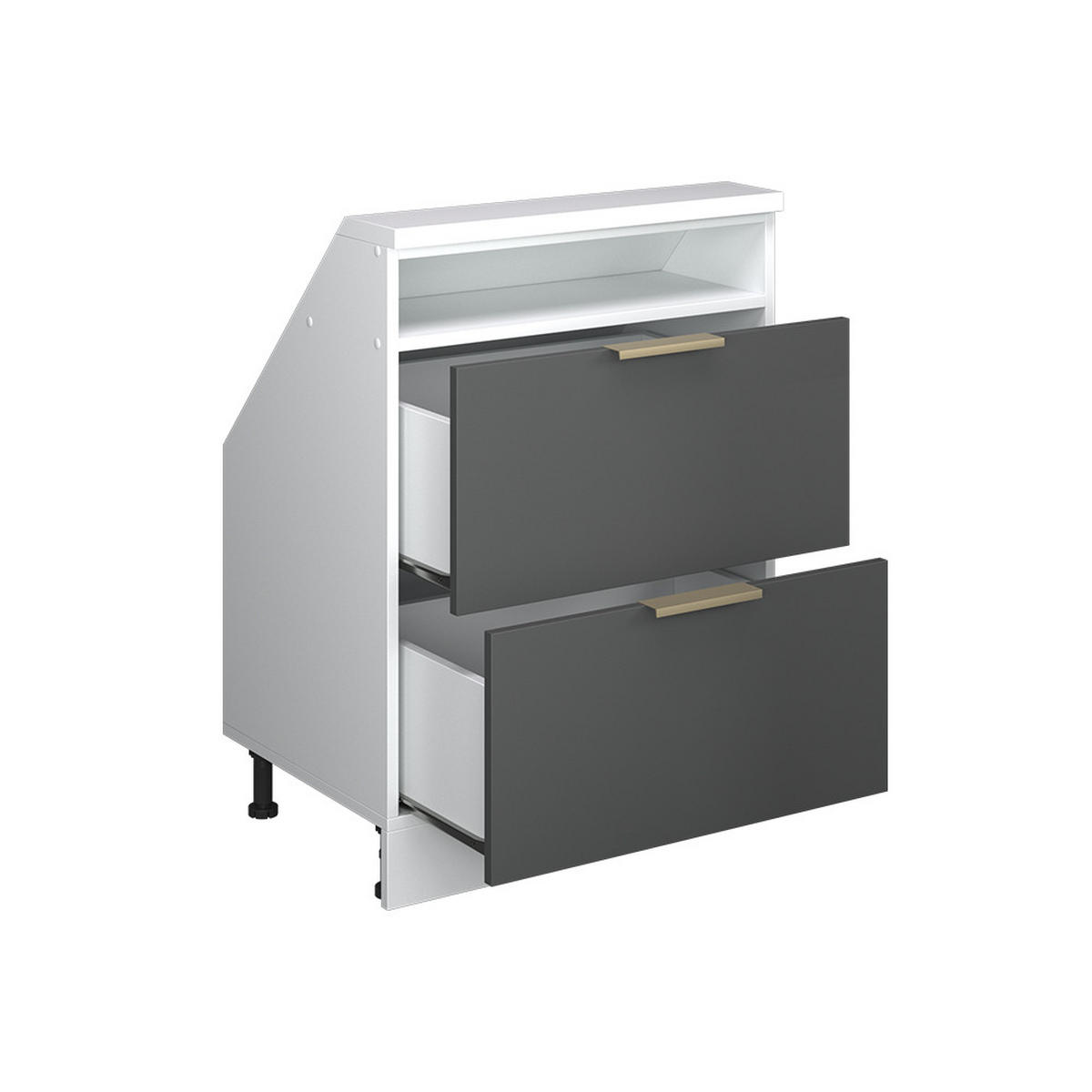 ŠIKMÁ SKŘÍŇ Rion Antracitově zlatý - antracitová, kompozitní dřevo (60/81.6/46cm) - Vicco