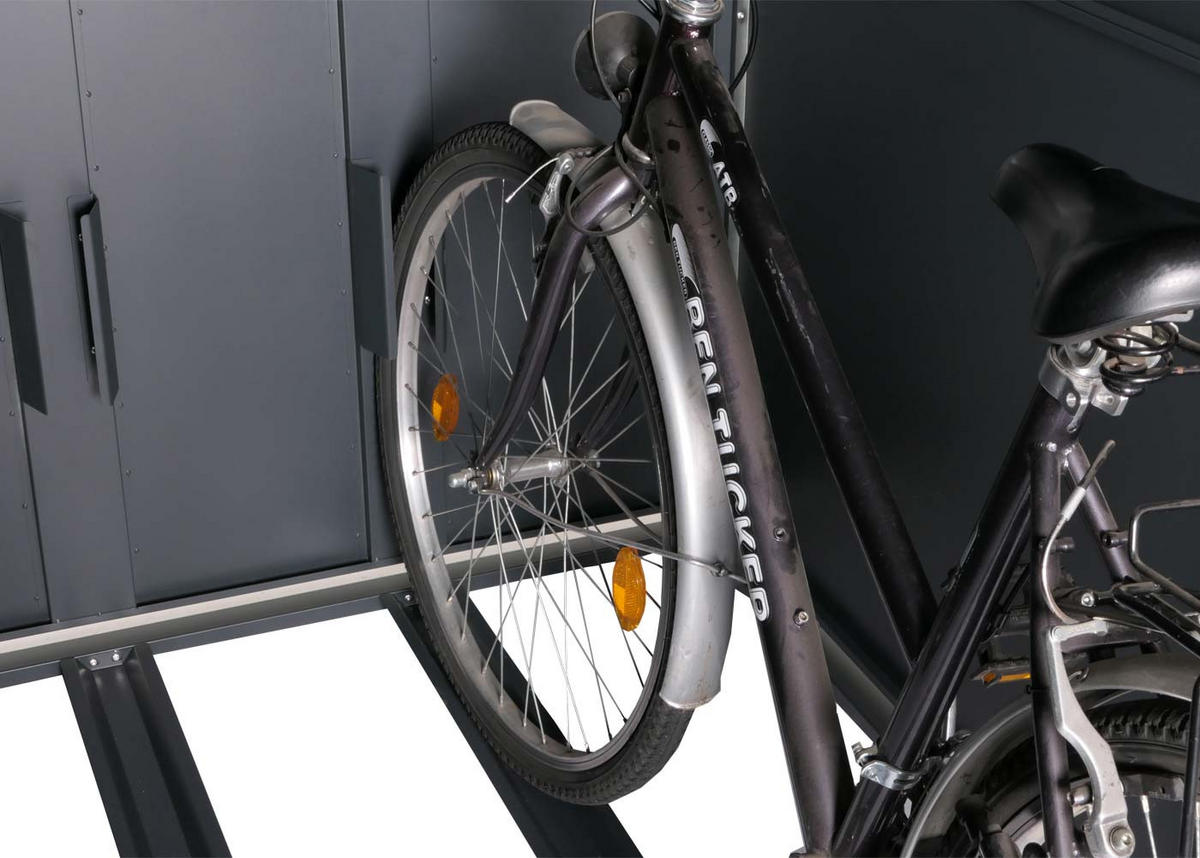FAHRRADGARAGE 2er 160x113x209cm abschließbar Metall Anthrazit - Anthrazit, Metall (113/160/209cm) - PROREGAL