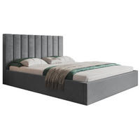 BETT Grau SIM 9 120x200 cm - Schwarz/Grau, Kunststoff/Textil (120/200cm) - Sepro Meble