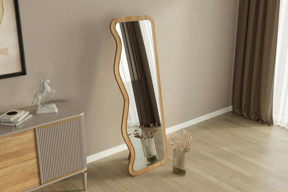 STANDSPIEGEL ALES BEIGE OS 91195 - Beige, Holzwerkstoff (50/160/2cm) - moebel17