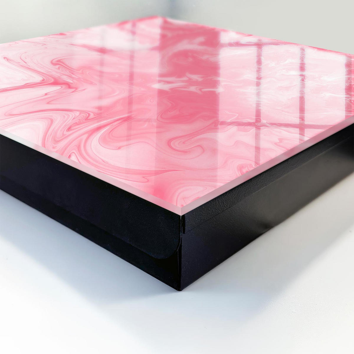 SCHLÜSSELBOX Schwarz 30x30 cm- Türöffnung nach rechts - Pink Zephyr - Pink, Metall (30/30/5cm) - TULUP