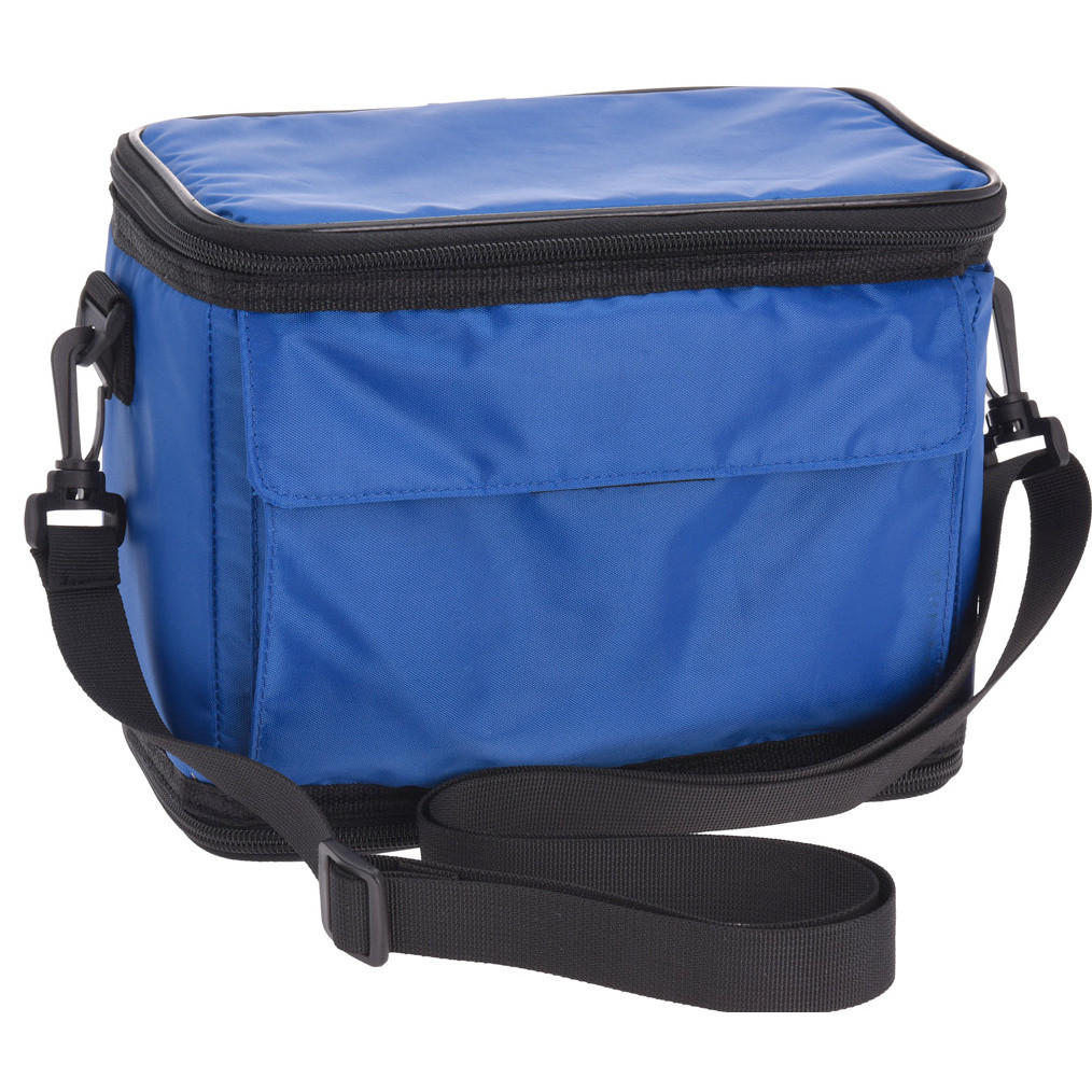 KÜHLTASCHE mit Gel-Kühlakku 9 Dosen dunkelblau-schwarz - Dunkelblau, Textil (22/17cm) - Excellent Houseware