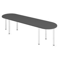 KONFERENZTISCH-SETS Serie-K 80/280/74 cm in Graphitfarben - Graphitfarben, Holzwerkstoff (80/280/74cm) - bümö