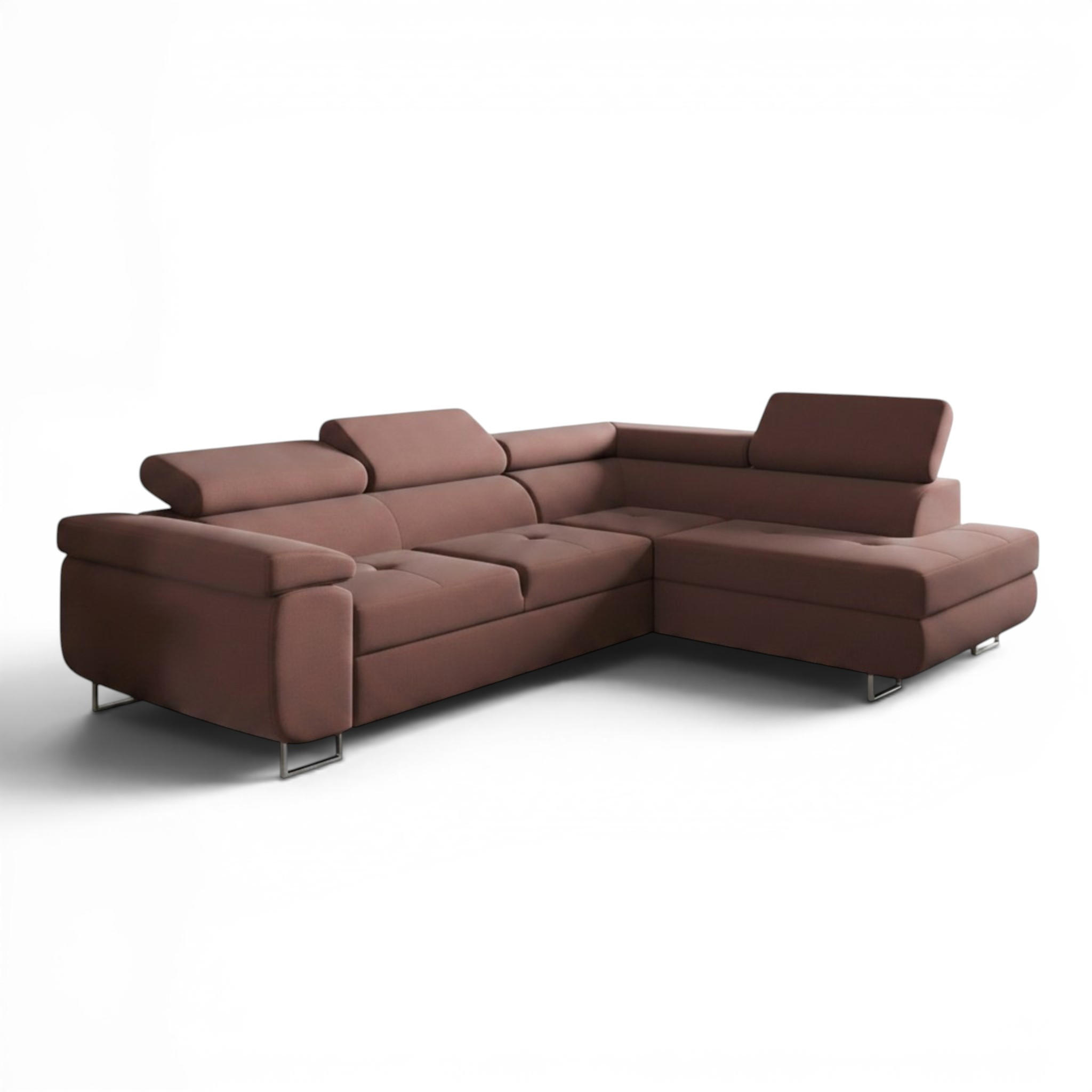 ECKSOFA Jade Mit Schlaffunktion - Rot, Holzwerkstoff/Textil (275/202cm) - Fun Möbel