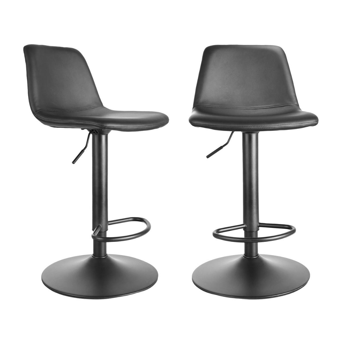 BARHOCKER (2er-set) - tomy 46/41/85 cm - Schwarz, Textil (41/85/46cm) - Calicosy