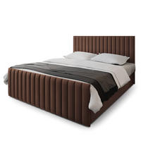 BOXBETT ARION 200x200 cm mit Matratze und Topper, H2+H3 - Braun - Braun, Holz (200/200cm) - MASSENO