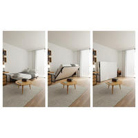 SCHRANKBETT Morphy Studio Modulares SizeFlex- und TypeFlex-System - 140x200, Horizontal - Schwarz, Metall (200/140cm) - WallBedKing
