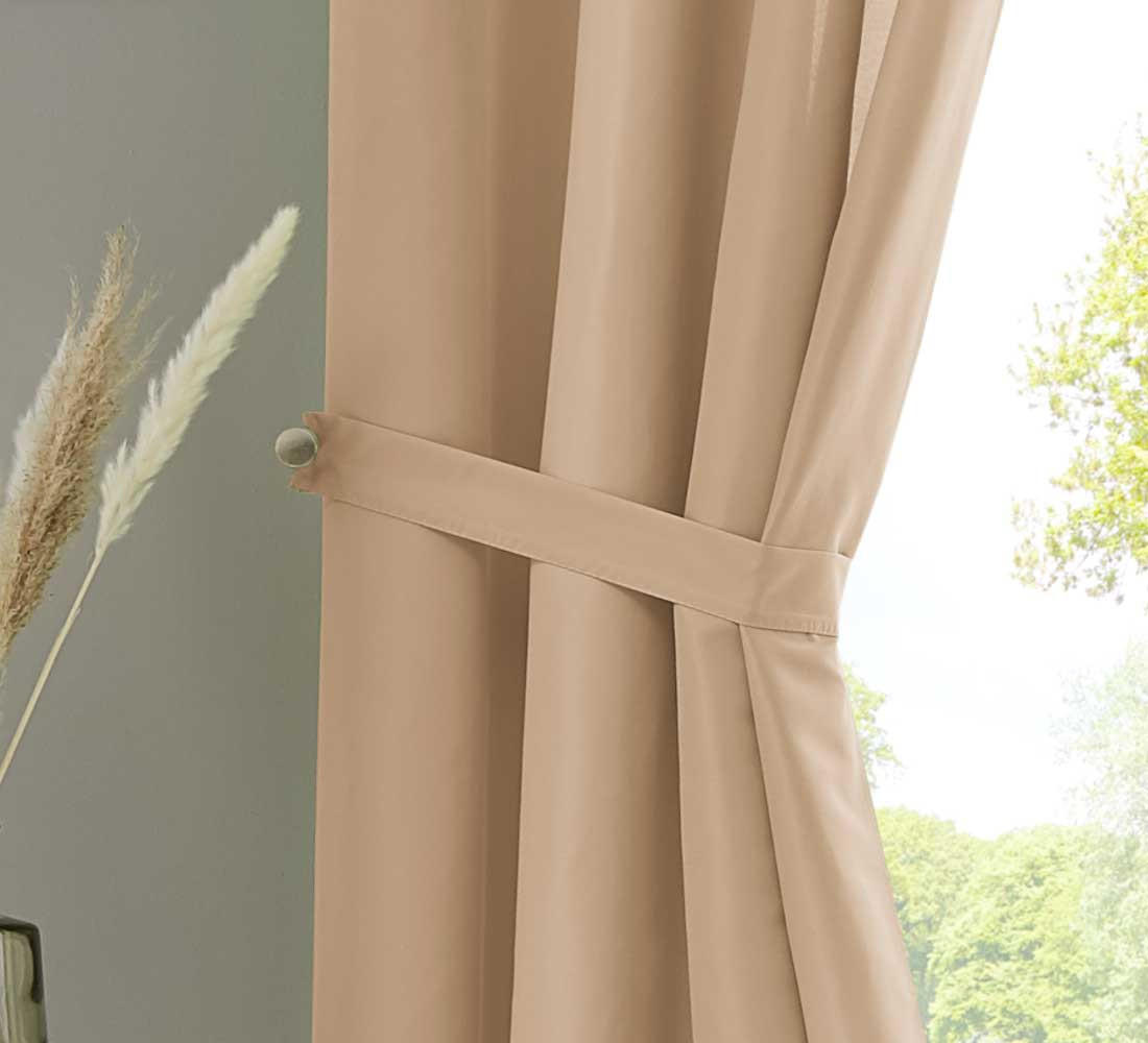 VORHANG BERLIN HxB 225x140cm Sand - Sandfarben, Textil (140/225cm) - Gardinenbox