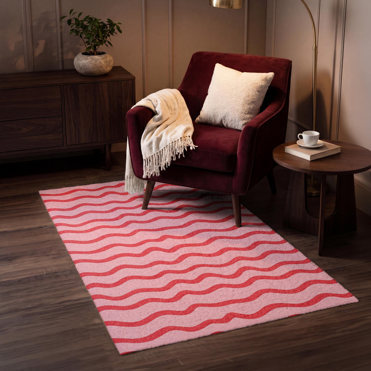 KOBERCE - Hravé - vzor - červená - 80x120 cm - červená, textil/plast (80/0.4cm) - OnlyWow