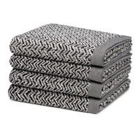 HANDTUCH Brooklyn Fischgrat 4er-Set - Schwarz, Textil (50/100cm) - MÖVE