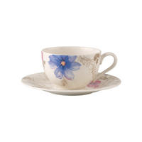 FRÜHSTÜCKSTASSE MIT UNTERTASSE Mariefleur Gris Basic bunt 290 ml - Multicolor, Keramik (19/9.1/19cm) - Villeroy & Boch