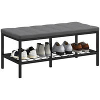 SCHUHBANK Grau 90/41/40 cm - Grau, Textil (90/40/41cm) - PANGIVO