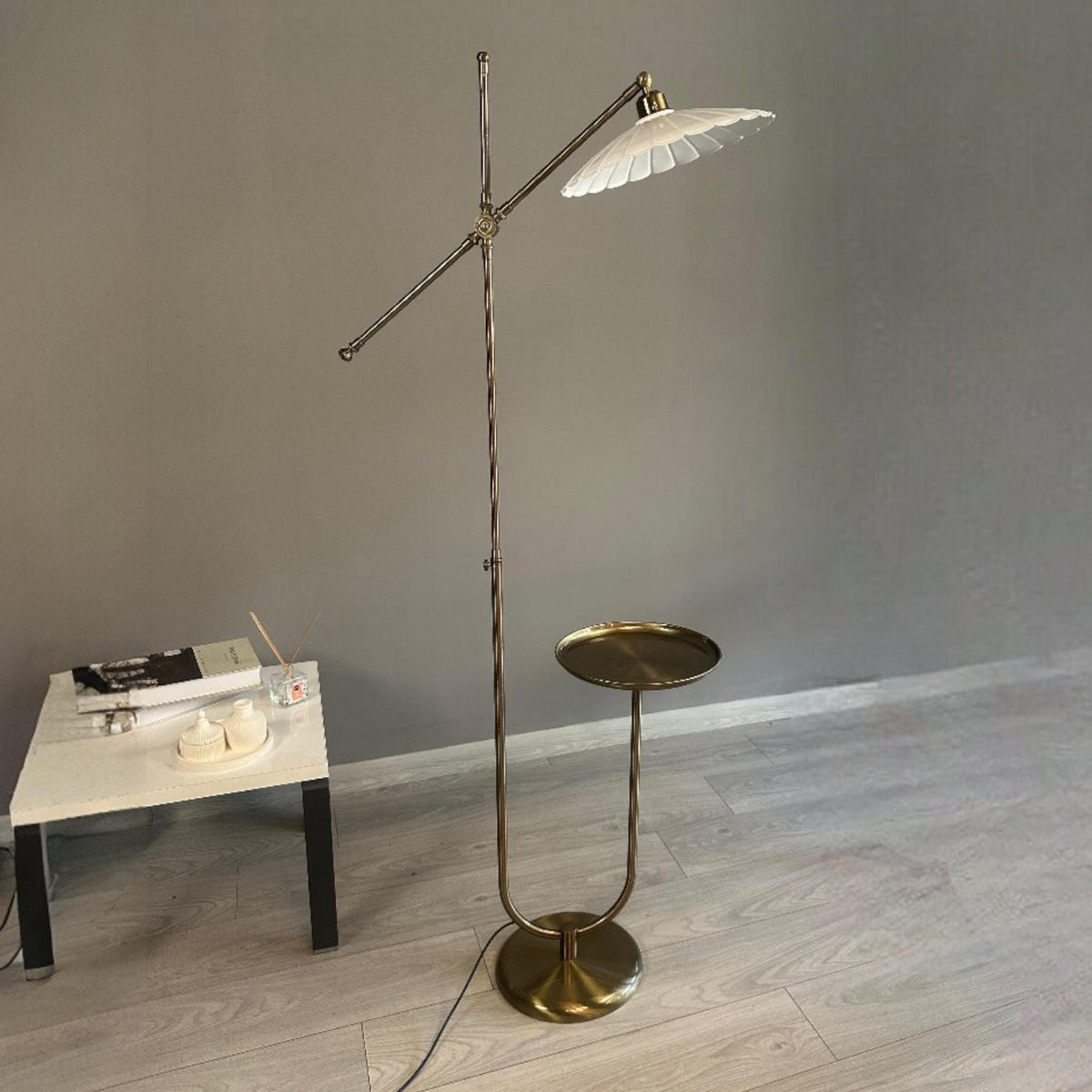 STEHLAMPE Uxelor 170 Cm - Messingfarben, Metall (30/30/170cm) - Bamyum