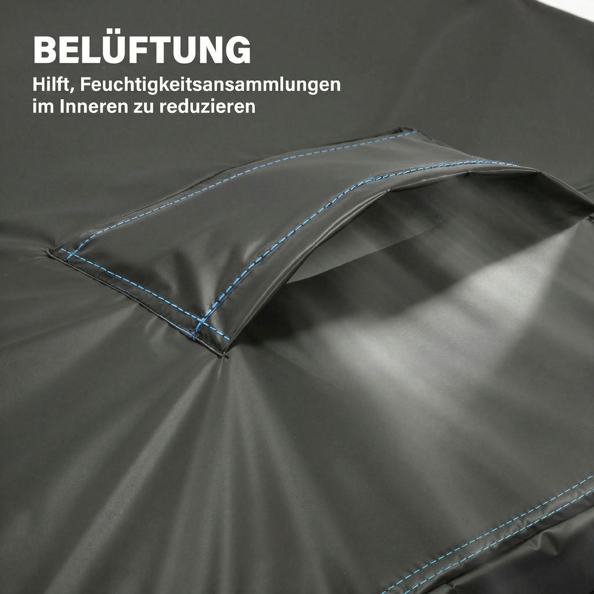 GARTENMÖBEL-ABDECKUNG 420D-Oxford-Gewebe Schwarz - Schwarz, Textil (120/74/180cm) - Outsunny