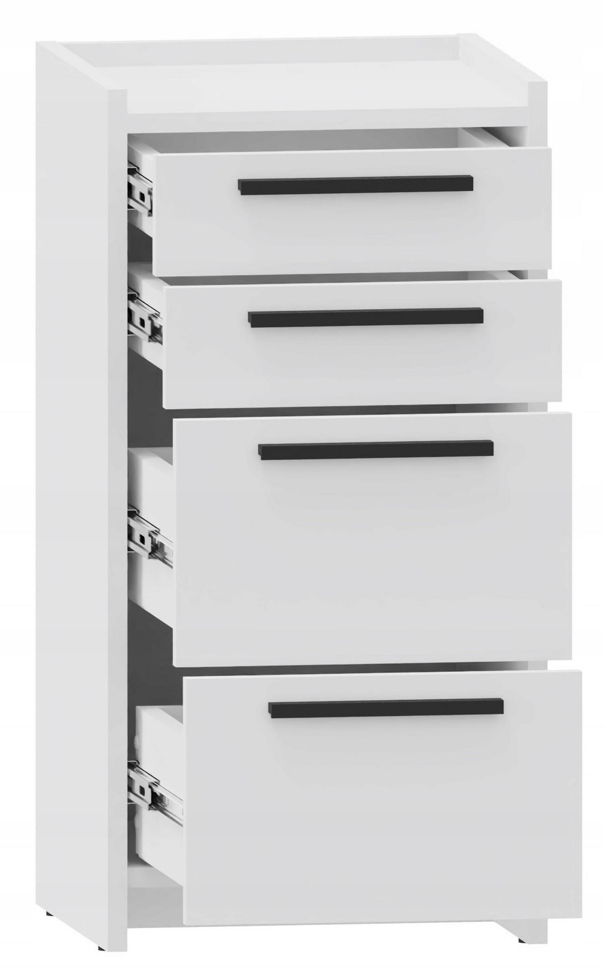 KOMMODE ALTIVO 2SW2SN Weiß 36/35,6/70,4 cm - Weiß, Holzwerkstoff (36/70.4/35.6cm) - Matkam Möbel