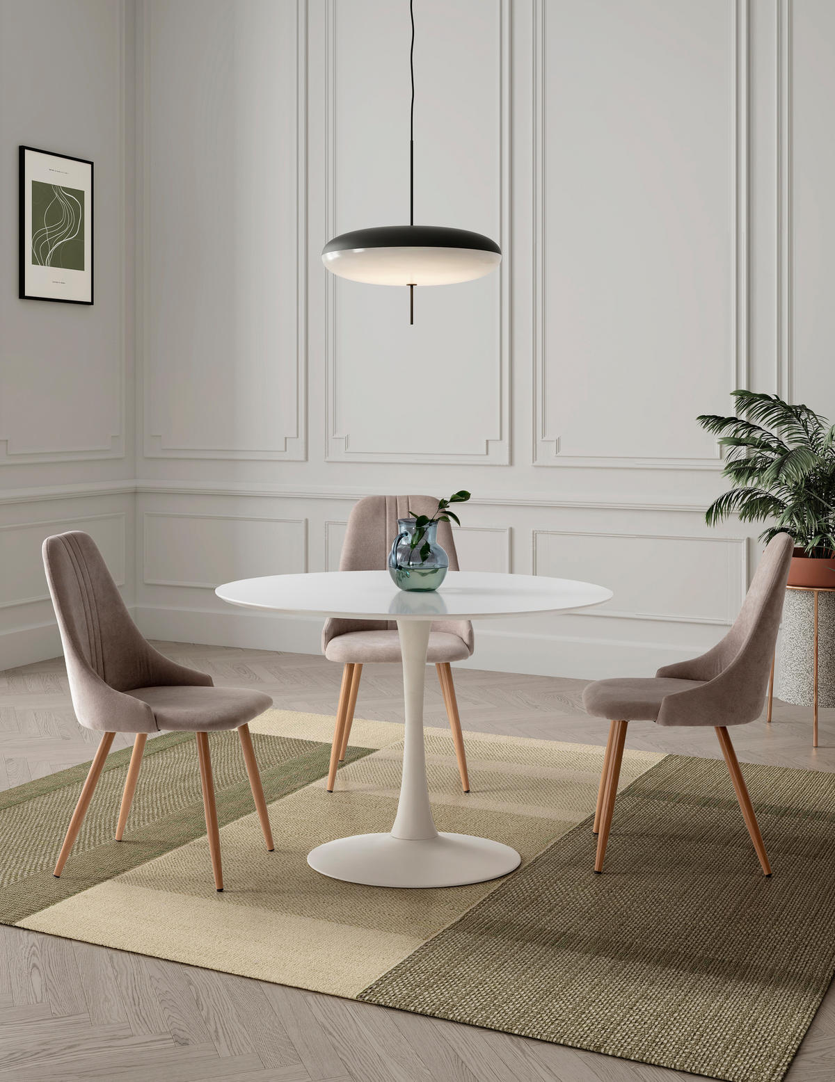 TISCH - oda 110/110/75 cm - Weiß, Holz (110/110/75cm) - Calicosy