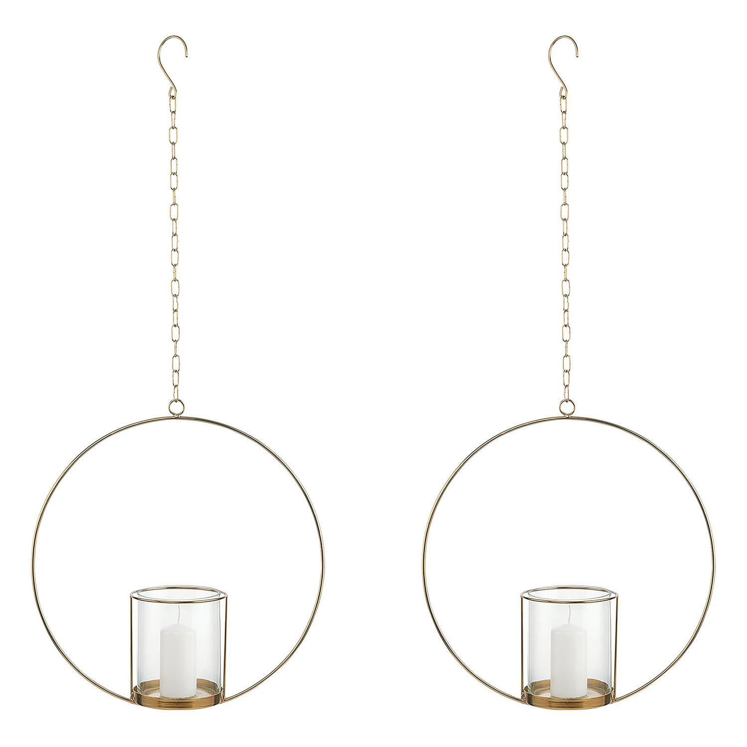 HÄNGEDEKO (2er Set) Luna - Goldfarben, Metall (40/13/40cm) - BUTLERS