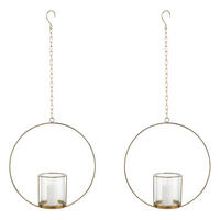 HÄNGEDEKO (2er Set) Luna - Goldfarben, Metall (40/13/40cm) - BUTLERS